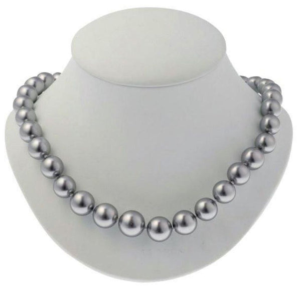 AAA Grade Natural Shell Pearl Round Beads, Freshwater Mother Of Pearl Nacre, Silver, 1 Strand/15 Inch, Size Selections: 4mm/6mm/8mm