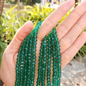 500pcs Creative Club Faceted Rondelle Crystal Glass Beads, Emerald Green, 6x4mm, Hole ID 1mm, CCR624