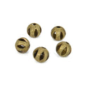 500pcs Small Tiny Filigree Stardust Round Beads, Antique Bronze Plated Brass, Tarnish Resistant, 4mm, Hole ID 1mm, CF59-4