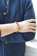 1 Strand Stretch Natural Yellow Tiger Eye Beaded Gemstone Bracelet, 10mm Bead, Length Selections: 7 inch/7.5 inch/8 inch/8.5 inch
