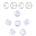 25pcs Adabele Austrian Faceted Diagonal Cube Crystal Beads #5600, Crystal Clear, 7mm, Hole ID 1.1mm, SSD-701
