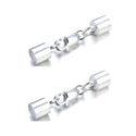 925 925 Sterling Silver Tube Cord End Cap Clasps