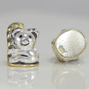 1pc Real Solid Sterling Silver Charm Koala Bear Bead, Compatible with Pandora All Other Charm Bracelets, EC377