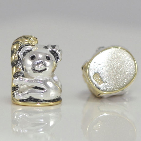 1pc Real Solid Sterling Silver Charm Koala Bear Bead, Compatible with Pandora All Other Charm Bracelets, EC377