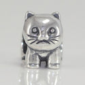 1pc Cute Solid 925 Sterling Silver Cat Charm Kitty Bead, Compatible with Pandora All Other Charm Bracelets, EC2-B1