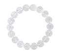1 Strand Stretch Natural Grade A Clear Crystal White Quartz Beaded Gemstone Bracelet, 8mm Bead, Length Selections: 7 inch/7.5 inch/8 inch/8.5 inch