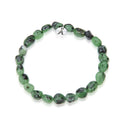 1 Strand Stretch Natural Ruby Zoisite Free Form Gemstone Bracelet, 7-10mm Beads, Length Selections: 7 inch/7.5 inch