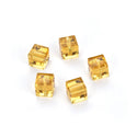 24pcs Adabele Austrian Faceted Cube Crystal Beads #5601, Amber Topaz Yellow, Size Selections: 4mm/6mm/8mm