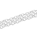 5 Feet 925 Sterling Silver Unfinished Cable Chain Links, 2.5mm, SSK-G1