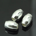 10pcs 925 Sterling Silver Oval Rice Spacer Beads, 8x6mm, Hole ID 2.2mm, SS114