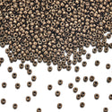 25g Miyuki Rocaille 15/0 Round Seed Bead Opaque Metallic Dark Bronze RR-457