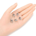 20pcs Music Note Sign Large Hole Beads, Hole ID 4.5mm, Antique Silver, Zinc Alloy Metal, MEC-F7