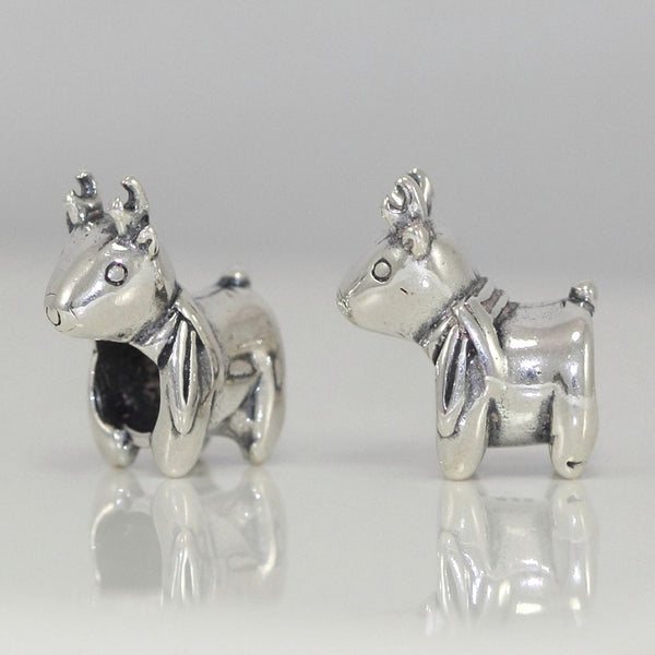 1pc Solid 925 Sterling Silver Sacred Deer Charm Bead, Compatible with Pandora All Other Charm Bracelets, EC2-V1