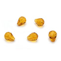 24pcs Adabele Austrian Faceted Teardrop Crystal Beads #5500, Amber Topaz, 10mm x 8mm, Hole ID 1.1mm, SST-1007
