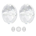 24pcs Adabele Austrian Faceted Rondelle Crystal Beads #5040, Crystal Clear, Size Selections: 6x4mm, 8x6mm, 10x8mm