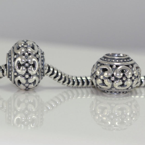 1pc Solid 925 Sterling Silver Large Ancient Lock Charm Good Luck Bead, Compatible with Pandora All Other Charm Bracelet, EC169