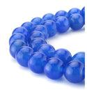 AAA Natural Blue Agate Gemstone Round Beads, 15 Inch/1 Strand, Size Selections: 4mm/6mm/8mm/10mm