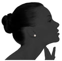1 Pair 925 Sterling Silver Natural White Freshwater Pearl Stud Earrings, AAAA Grade Super High Luster Pearls, Pearl Size Selections: 6-6.5mm, 7-7.5mm, 8-8.5mm, 9-9.5mm