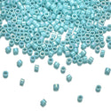 7.5g Miyuki Delica 11/0 Seed Beads, Opaque Rainbow Sea Opal DB1576