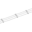 5 Feet 925 Sterling Silver Unfinished Bead Station Cable Chain Links, 2mm Beads, Thin Small, SSK-L1