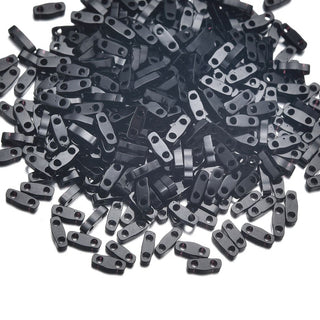 10g Miyuki Quarter Tila Seed Beads 5x1.2mm, Opaque Black (QTL-401)
