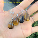 4pcs Natural Golden Yellow Tiger Eye Gemstone Pendants, 20x15mm Teardrop Stone Drops, G2P-T1