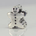 1pc Solid 925 Sterling Silver Gingerbread Man Charm Valentines day Celebration Charm, Compatible with Pandora All Charm Bracelet, EC366