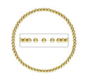 1pc Real 1/20 14K Gold Filled 3mm Round Bead Stretchy Chain Bracelet, 6.5 Inch, JB-13A