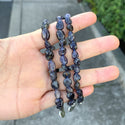 1 Strand Stretch Natural Iolite Dichroite Free Form Gemstone Bracelet, 5-8mm Small Beads, Length Selections: 7 inch/7.5 inch