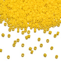 7.5g Miyuki Delica 11/0 Seed Beads, Opaque Matte Canary Yellow DB1582