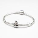 1pc Solid 925 Sterling Silver Sea Anchor Faith Strength Stability Bead Charm, Compatible with Pandora All Other Charm Bracelet, EC388