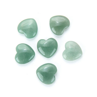4pcs Natural Green Aventurine Heart-shaped Gemstone, 20mm Heart Loose Cut Stones, G3P-H4