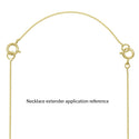 2pcs Sterling Silver Chain Extender with Clasp, 18K Yellow Gold Plated Chain Extension, Thin Small, Length Selections: 1 inch/2 inch/3 inch/4 inch/5 inch/6 inch