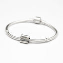 1pc Solid 925 Sterling Silver Forever Together Commitment Scroll Bead Charm, Compatible with Pandora All Other Charm Bracelet, EC26