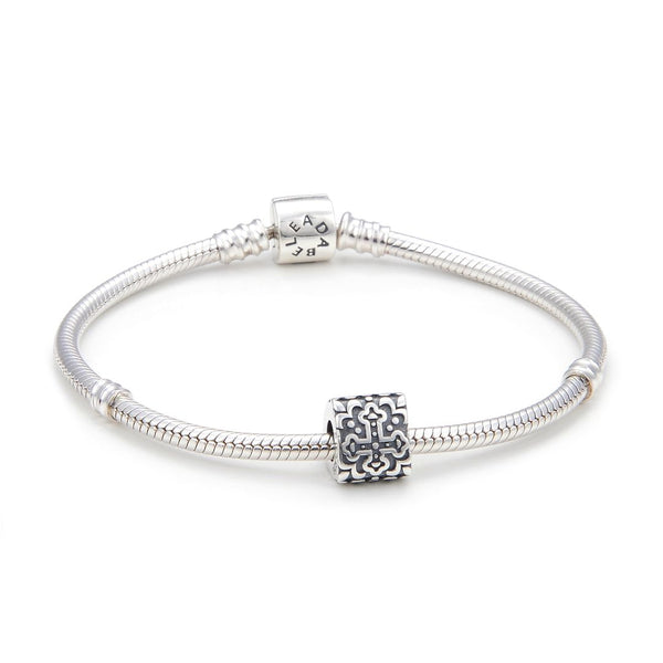1pc Real 925 Sterling Silver Cross Sign Religious Bead Charm, Compatible with Pandora All Other Charm Bracelet, EC7-B5