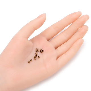 500pcs Small Tiny Seamless Smooth Round Beads, Antique Bronze Plated Brass, Tarnish Resistant, Size Selection: 2mm/3mm/4mm