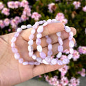 1 Strand Stretch Natural Purple Kunzite Free Form Gemstone Bracelet, 7-10mm Beads, Length Selections: 7 inch/7.5 inch