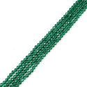 Natural Emerald Green Jade Gemstone Faceted Round Beads, 3mm/Small Tiny, Hole ID 0.8mm, 2 Strands/26 Inch Total, GH3R-10