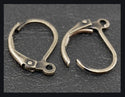 50pcs Leverback Earring Hooks, Open Jump Ring, Antique Bronze Plated Brass, Size Selections: 15mm/17mm