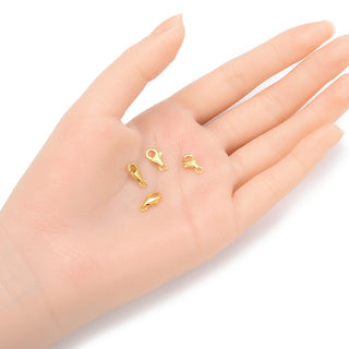 2pcs 925 Sterling Silver Lobster Claw Clasps, Real 18K Yellow Gold Plated, Size Selections: 10mm/11mm/13mm/15mm