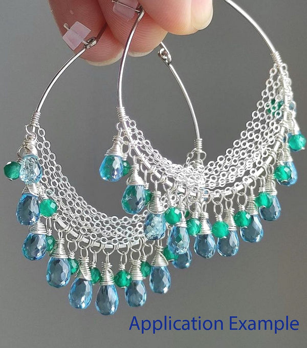 5 Feet 925 Sterling Silver Unfinished Flat Cable Chain Links, 1.2mm, Thin Small, SSK-R1