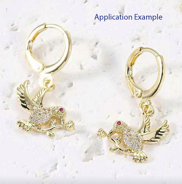 20pcs Tarnish Resistant Round Hoop Huggies Earring Hooks, Open Ring, 18K Yellow Gold Plated Brass, Size Selections: 14mm/16mm