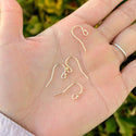 10pcs Real 1/20 14K Gold Filled Ball End Fish Earring Hooks, 20mm, 3mm Ball, 0.8mm/20 Gauge, JK1-A7
