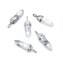 4pcs Natural White Howlite Gemstone Pendants, 42mm Loose Bullet Point Stone Drops, G2P-C6