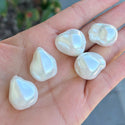 10pcs AAA Natural Oyster Shell Baroque Pearl Beads, Large Irregular High Luster Drilled Flameball Briolette Shell Pearls, 21x17mm, Hole ID 1mm, SP-T1