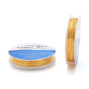 2 Rolls Premium Tarnish Resistant Round Jewelry Copper Wire, 18K Yellow Gold Plated Copper, Wire Gauge Selections: 0.5mm/0.6mm/0.7mm/0.8mm/1mm