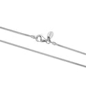 1pc 925 Sterling Silver Snake Chain Necklace, Tarnish Resistant Rhodium Plated, 1mm, Thin Small Strong, Length Selections: 18/20/22/24/26 inch