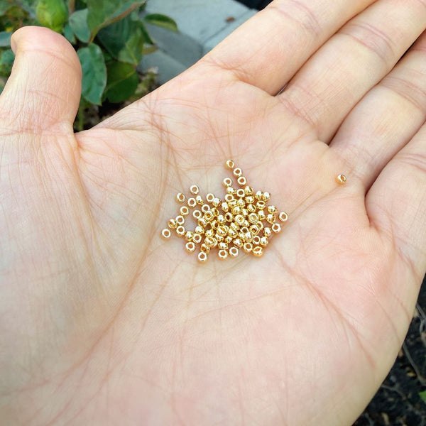 25g Miyuki Rocaille 11/0 Seed Beads Opaque 24Kt Gold-plated Light RR-193