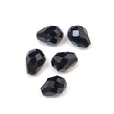 24pcs Adabele Austrian Faceted Teardrop Crystal Beads #5500, Jet Black, 8mm x 6mm, Hole ID 1mm, SST-823