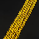 140pcs Creative Club Faceted Round Crystal Glass Beads, Light Topaz Yellow, 8mm, Hole ID 1mm, CC2R809